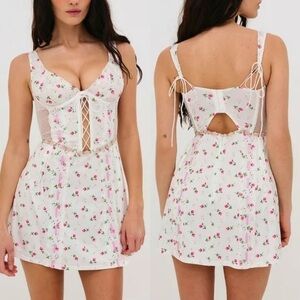 SOLD✨✨✨NWT For Love And Lemons Pink Floral Embroidered Dress